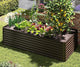 Domi 6×3×2 ft Galvanized Raised Garden Bed, Outdoor Planter Garden Boxes Large Metal Planter Box for Gardening Vegetables Fruits Flowers, Brown