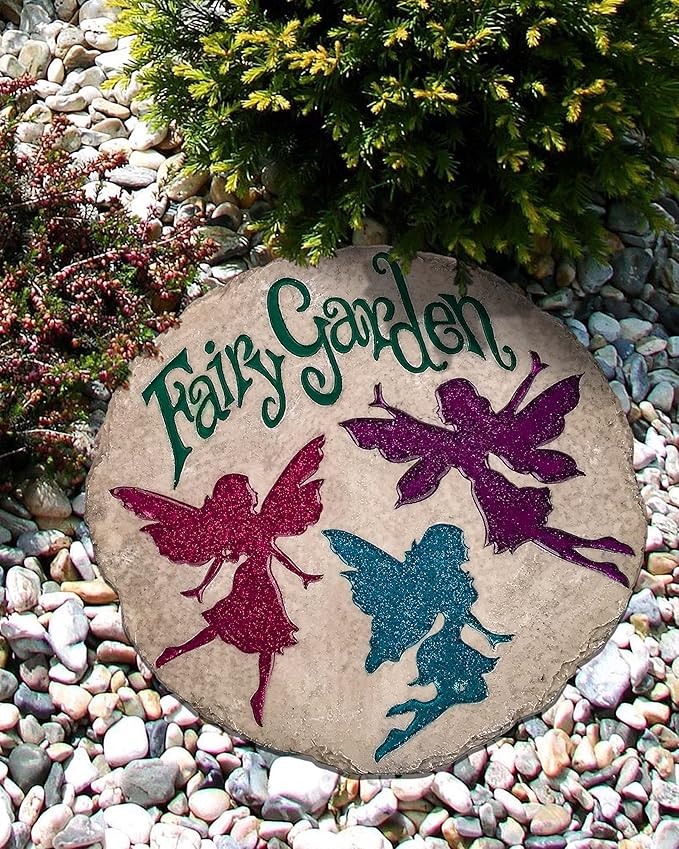 Spoontiques - Garden Décor - Bright Birds Stepping Stone - Decorative Stone for Garden